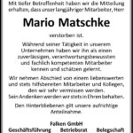 Nachruf Mario Matschke