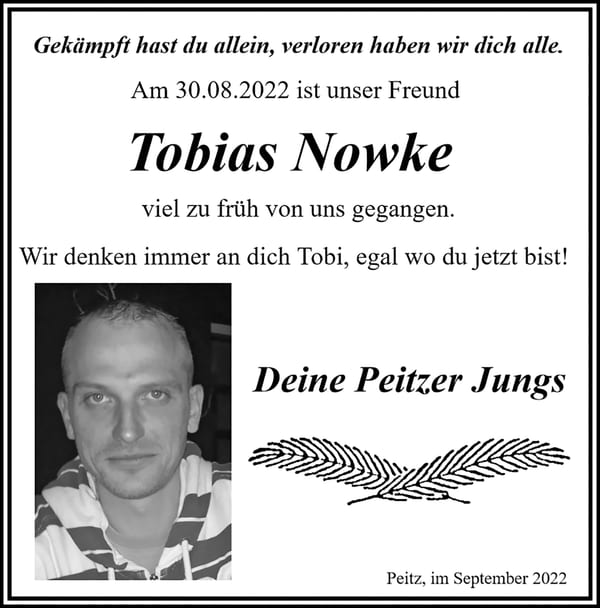 Nachruf Tobias Nowke
