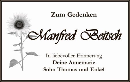 Jahresgedenken Manfred Beitsch