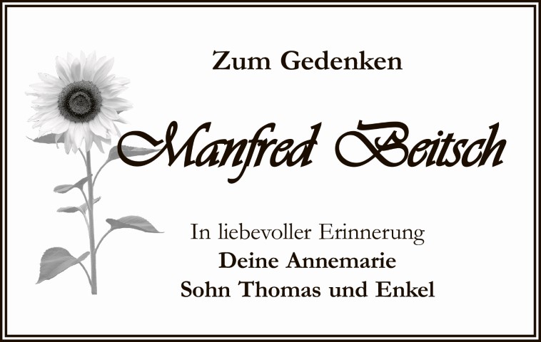 Jahresgedenken Manfred Beitsch