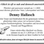 Traueranzeige Denny Hallasch