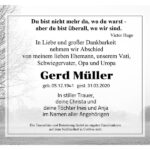 Traueranzeige Gerd Müller