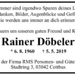 Nachruf Rainer Döbeler