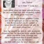Jahresgedenken Elke Reifenstein, geb. Täubner