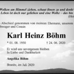 Traueranzeige Karl Heinz Böhm