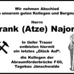 Nachruf Frank (Atze) Najork