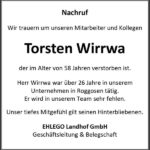 Nachruf Torsten Wirrwa