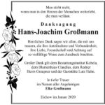 Danksagung Hans-Joachim Großmann