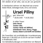 Traueranzeige Ursel Pillny, geb. Schorradt