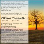 Traueranzeige Hubert Mattuschka