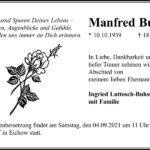 Traueranzeige Manfred Buhss