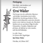 Danksagung Erni Walter