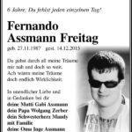 Jahresgedenken Fernando Assmann Freitag