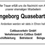 Nachruf Ingeborg Quasebarth