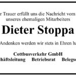 Traueranzeige Dieter Stoppa