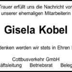 Traueranzeige Gisela Kobel