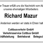 Nachruf Richard Mazur