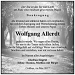 Danksagung Wolfgang Allerdt