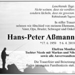 Traueranzeige Hans-Peter Aßmann