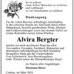 Danksagung Alvira Bergter