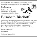 Danksagung Elisabeth Bischoff