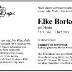 Traueranzeige Elke Borkowski, geb. Metzler