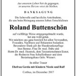 Danksagung Roland Buttenschön