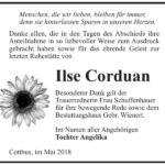 Danksagung Ilse Corduan