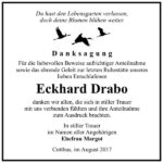 Danksagung Eckhard Drabo