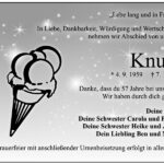 Traueranzeige Knuth