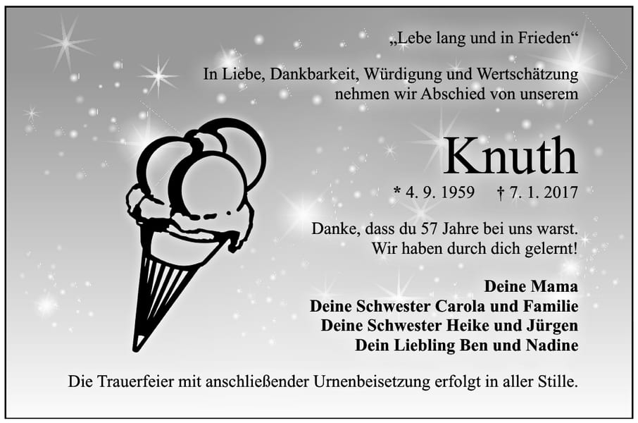 Traueranzeige Knuth