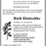 Danksagung Ruth Hentschke