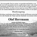 Danksagung Olaf Herrmann