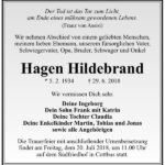 Traueranzeige Hagen Hildebrand