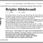 Danksagung Brigitte Hildebrandt