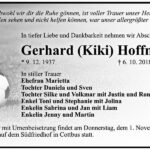 Traueranzeige Gerhard (Kiki) Hoffmann