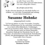 Danksagung Susanne Hohnke