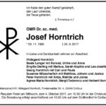 Traueranzeige Josef Horntrich