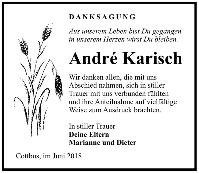 Danksagung André Karisch