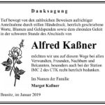 Traueranzeige Alfred Kaßner
