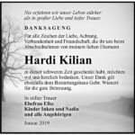 Traueranzeige Hardi Kilian
