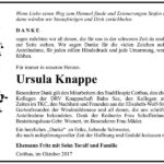 Danksagung Ursula Knappe