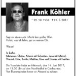 Traueranzeige Frank Köhler