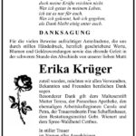 Danksagung Erika Krüger