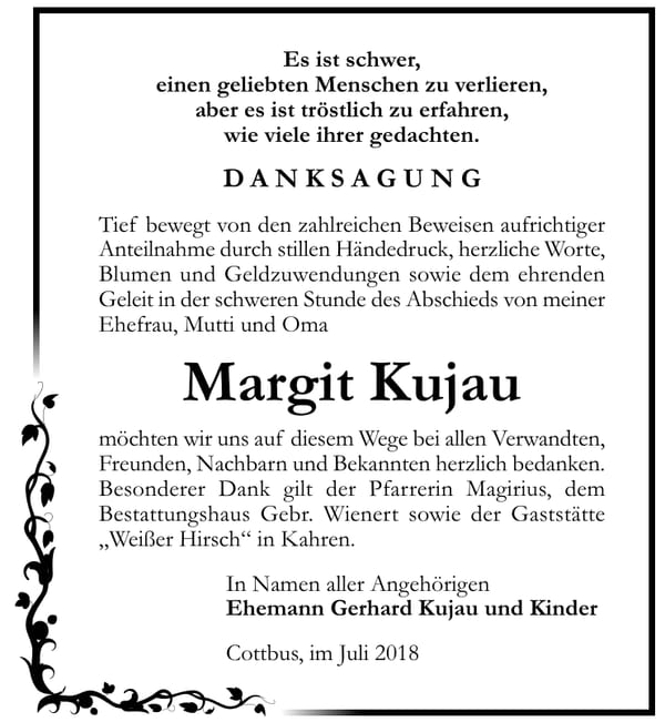 Danksagung Margit Kujau