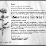 Danksagung Rosemarie Kutzner