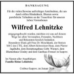 Danksagung Wilfred Lehnitzke