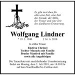 Traueranzeige Wolfgang Lindner