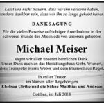 Danksagung Michael Meiser