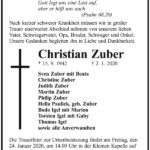 Traueranzeige Christian Zuber